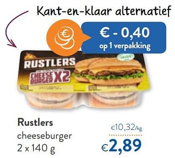 Promoties Rustlers cheeseburger - Rustlers - Geldig van 21/10/2020 tot 03/11/2020 bij OKay