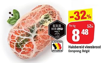 Promotions Huisbereid vleesbrood - Produit maison - Match - Valide de 21/10/2020 à 03/11/2020 chez Match