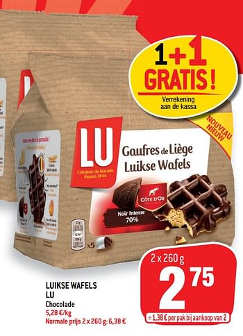 Promoties Luikse wafels lu - Lu - Geldig van 21/10/2020 tot 03/11/2020 bij Match