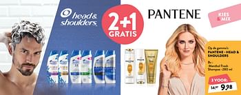 Promoties Menthol fresh shampoo - Head & Shoulders - Geldig van 21/10/2020 tot 03/11/2020 bij DI