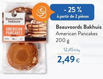Promoties Beauvoords bakhuis american pancakes - Beauvoords Bakhuis - Geldig van 21/10/2020 tot 03/11/2020 bij OKay
