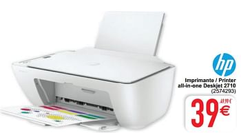 Promoties Hp imprimante - printer all-in-one deskjet 2710 - HP - Geldig van 27/10/2020 tot 09/11/2020 bij Cora