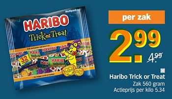 Promotions Haribo trick or treat - Haribo - Valide de 26/10/2020 à 01/11/2020 chez Albert Heijn