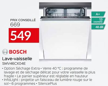Promoties Bosch lave-vaisselle smv46cx04e - Bosch - Geldig van 16/10/2020 tot 15/11/2020 bij Selexion