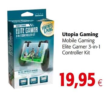 Promotions Utopia gaming mobile gaming elite gamer 3-in-1 controller kit - Produit maison - Colruyt - Valide de 21/10/2020 à 03/11/2020 chez Colruyt