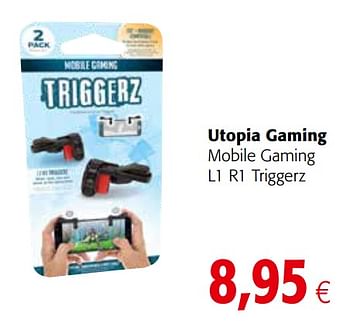Promoties Utopia gaming mobile gaming l1 r1 triggerz - Huismerk - Colruyt - Geldig van 21/10/2020 tot 03/11/2020 bij Colruyt