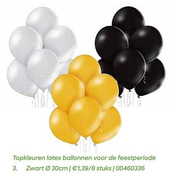 Promotions Ballonnen voor de feestperiode zwart - Produit Maison - Ava - Valide de 22/10/2020 à 31/12/2020 chez Ava