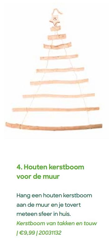 Promoties Kerstboom van takken en touw - Huismerk - Ava - Geldig van 22/10/2020 tot 31/12/2020 bij Ava