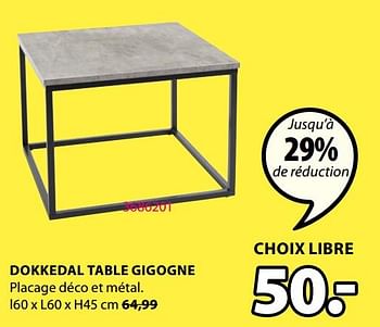 Promotions Dokkedal table gigogne - Produit Maison - Jysk - Valide de 19/10/2020 à 31/10/2020 chez Jysk