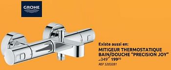 Promotions Mitigeur thermostatique bain-douche precision joy - Grohe - Valide de 28/10/2020 à 02/11/2020 chez BricoPlanit