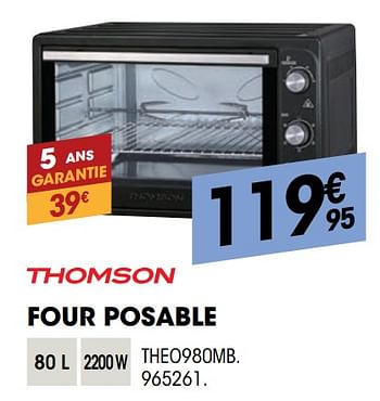 Promotions Thomson four posable theo980mb - Thomson - Valide de 28/10/2020 à 15/11/2020 chez Electro Depot