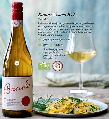 Promotions Bianco veneto igt baccolo - Vins blancs - Valide de 26/10/2020 à 31/12/2020 chez Aldi