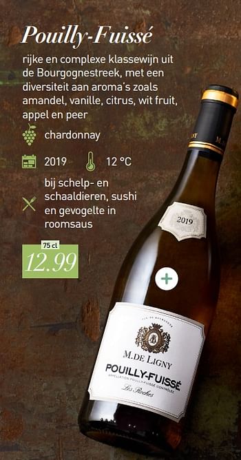 Promotions Pouilly-fuissé - Vins blancs - Valide de 26/10/2020 à 31/12/2020 chez Aldi
