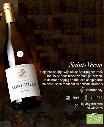 Promotions Saint-véran - Vins blancs - Valide de 26/10/2020 à 31/12/2020 chez Aldi