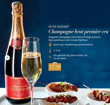 Promotions Veuve durand champagne brut premier cru - Champagne - Valide de 26/10/2020 à 31/12/2020 chez Aldi