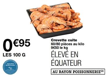 Promotions Crevette cuite - Produit Maison - MonoPrix - Valide de 21/10/2020 à 01/11/2020 chez MonoPrix