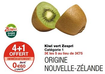 Promotions Kiwi vert zespri - Zespri - Valide de 21/10/2020 à 01/11/2020 chez MonoPrix