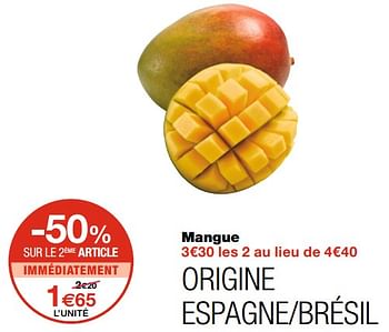 Promotions Mangue - Produit Maison - MonoPrix - Valide de 21/10/2020 à 01/11/2020 chez MonoPrix