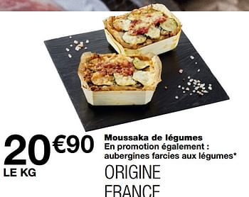 Promotions Moussaka de légumes - Produit Maison - MonoPrix - Valide de 21/10/2020 à 01/11/2020 chez MonoPrix