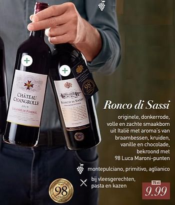 Promotions Ronco di sassi - Vins rouges - Valide de 26/10/2020 à 31/12/2020 chez Aldi