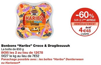 Promotions Bonbons haribo croco + dragibouuuh - Haribo - Valide de 21/10/2020 à 01/11/2020 chez MonoPrix