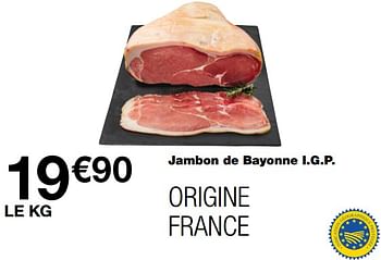 Promotions Jambon de bayonne i.g.p. - Produit Maison - MonoPrix - Valide de 21/10/2020 à 01/11/2020 chez MonoPrix