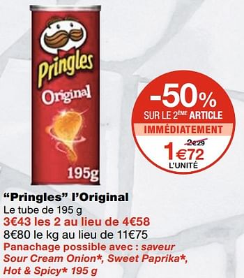 Promotions Pringles l`original - Pringles - Valide de 21/10/2020 à 01/11/2020 chez MonoPrix