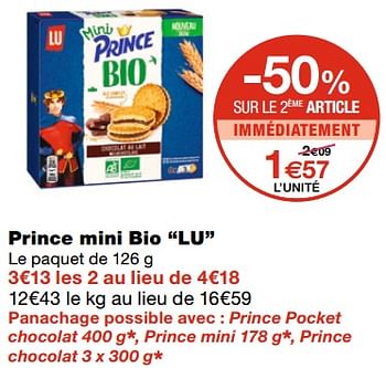 Promotions Prince mini bio lu - Lu - Valide de 21/10/2020 à 01/11/2020 chez MonoPrix