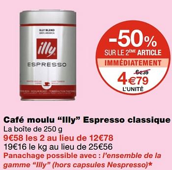 Promotions Café moulu illy espresso classique - Illy - Valide de 21/10/2020 à 01/11/2020 chez MonoPrix
