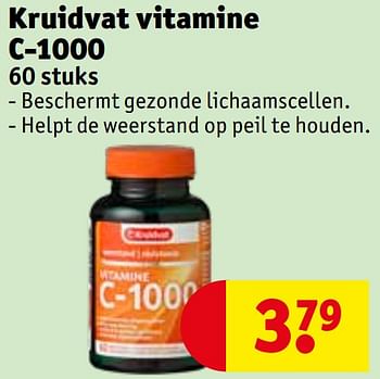 Promoties Kruidvat vitamine c-1000 - Huismerk - Kruidvat - Geldig van 27/10/2020 tot 08/11/2020 bij Kruidvat