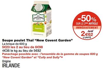 Promotions Soupe poulet thaï new covent garden - Covent Garden - Valide de 21/10/2020 à 01/11/2020 chez MonoPrix
