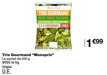 Promotions Trio gourmand monoprix - Produit Maison - MonoPrix - Valide de 21/10/2020 à 01/11/2020 chez MonoPrix