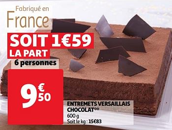 Produit Maison Auchan Ronq Entremets Versaillais Chocolat En Promotion Chez Auchan Ronq