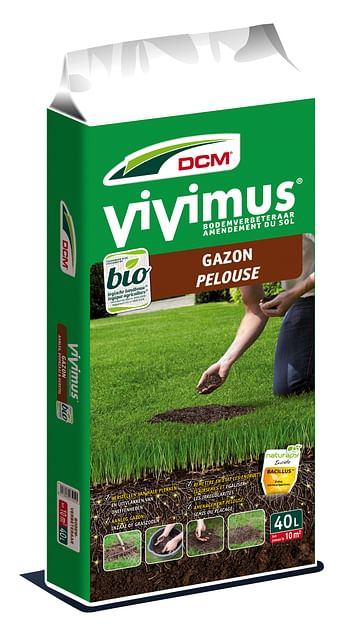 Promotions Amendement organique gazon DCM Vivimus 40L - DCM - Valide de 28/10/2020 à 02/11/2020 chez Brico