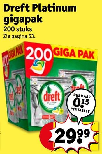 Promoties Dreft platinum gigapak - Dreft - Geldig van 27/10/2020 tot 08/11/2020 bij Kruidvat