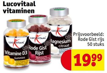 Promoties Rode gist rijst - Lucovitaal - Geldig van 27/10/2020 tot 08/11/2020 bij Kruidvat