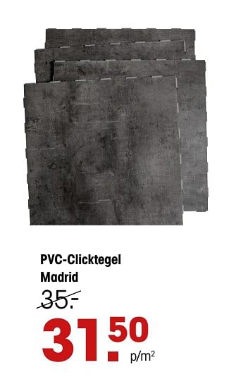 Promoties Pvc-clicktegel madrid - Huismerk - Kwantum - Geldig van 08/11/2020 tot 08/11/2020 bij Kwantum