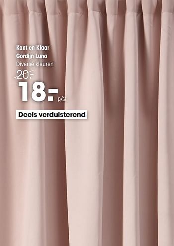 Promoties Kant en klaar gordijn luna - Huismerk - Kwantum - Geldig van 08/11/2020 tot 08/11/2020 bij Kwantum