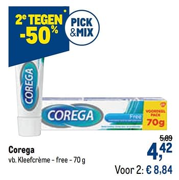 Promoties Corega kleefcrème - Corega - Geldig van 04/11/2020 tot 17/11/2020 bij Makro