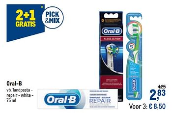 Promoties Oral-b tandpasta - repair - white - Oral-B - Geldig van 04/11/2020 tot 17/11/2020 bij Makro