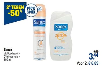 Promoties Sanex douchegel - 0% droge huid - Sanex - Geldig van 04/11/2020 tot 17/11/2020 bij Makro