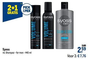 Promoties Syoss shampoo - for men - Syoss - Geldig van 04/11/2020 tot 17/11/2020 bij Makro