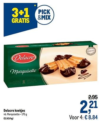 Promoties Delacre koekjes marquisette - Delacre - Geldig van 04/11/2020 tot 17/11/2020 bij Makro