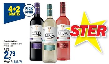 Promoties Castillo de liria valencia - rood `18, wit `19 of rosé `19 - Rode wijnen - Geldig van 04/11/2020 tot 17/11/2020 bij Makro