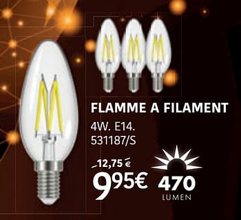 Promoties Ampoules led flamme a filament - Meno - Geldig van 15/10/2020 tot 08/11/2020 bij HandyHome