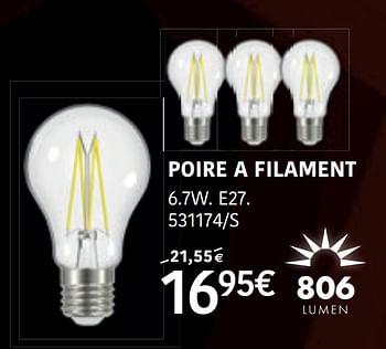 Promotions Ampoules led poire a filament - Meno - Valide de 15/10/2020 à 08/11/2020 chez HandyHome