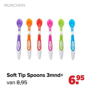 Promoties Soft tip spoons 3mnd+ - Munchkin - Geldig van 26/10/2020 tot 05/12/2020 bij Baby-Dump