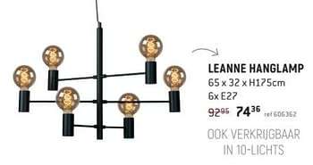 Promoties Leanne hanglamp - Huismerk - Free Time - Geldig van 28/10/2020 tot 11/11/2020 bij Freetime