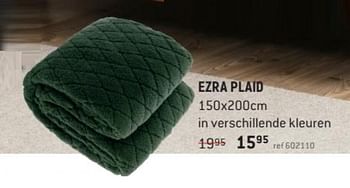 Promotions Ezra plaid - Produit maison - Free Time - Valide de 28/10/2020 à 11/11/2020 chez Freetime