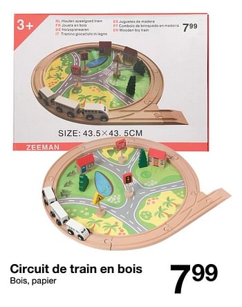 Promotions Circuit de train en bois - Produit maison - Zeeman  - Valide de 31/10/2020 à 06/11/2020 chez Zeeman